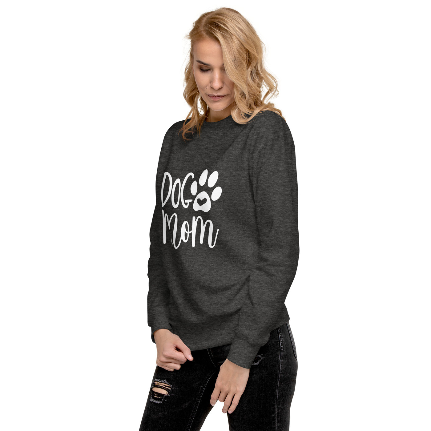 Emmalove - "Dog Mom" White Line - Sweatshirt 2.0